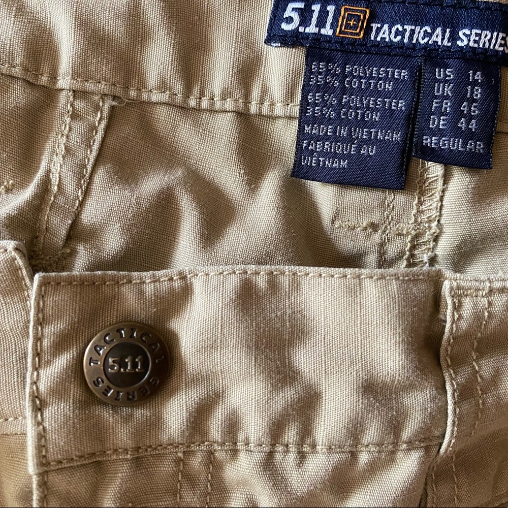 Tactical pants tons of pockets, quick dry fabric and foam knee pad inserts.